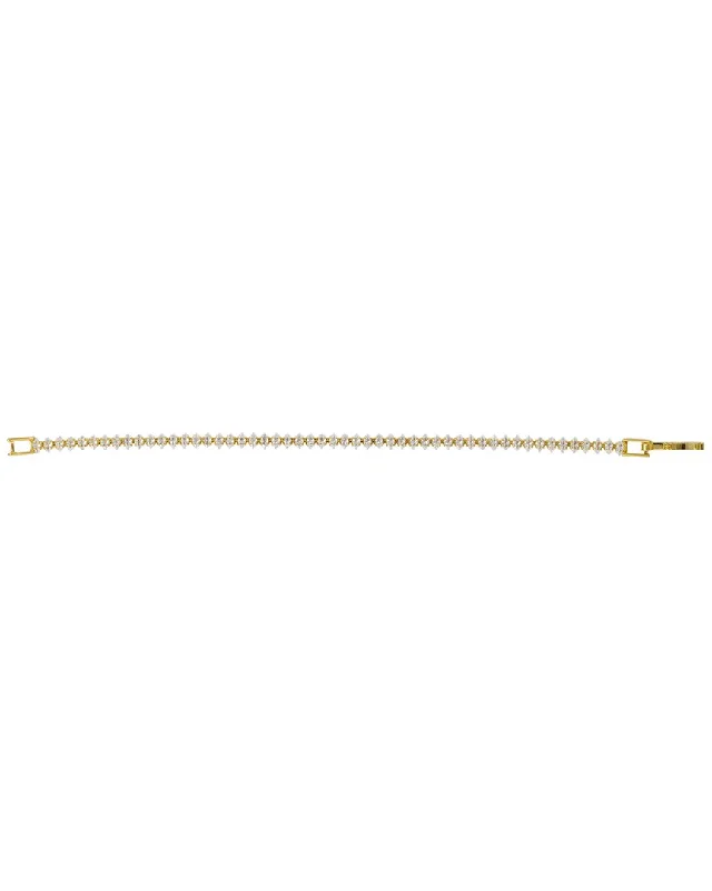 Cloverpost Wail 14K Plated CZ Tennis Bracelet