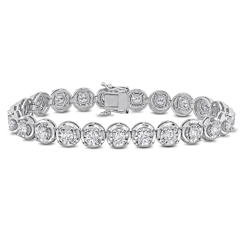 Flash Sale On Elegant Jewelry – Don't Miss Out Created Forever 4 4/5ct TW Lab-Grown Diamond Tennis Bracelet in 14k White Gold - 7 in