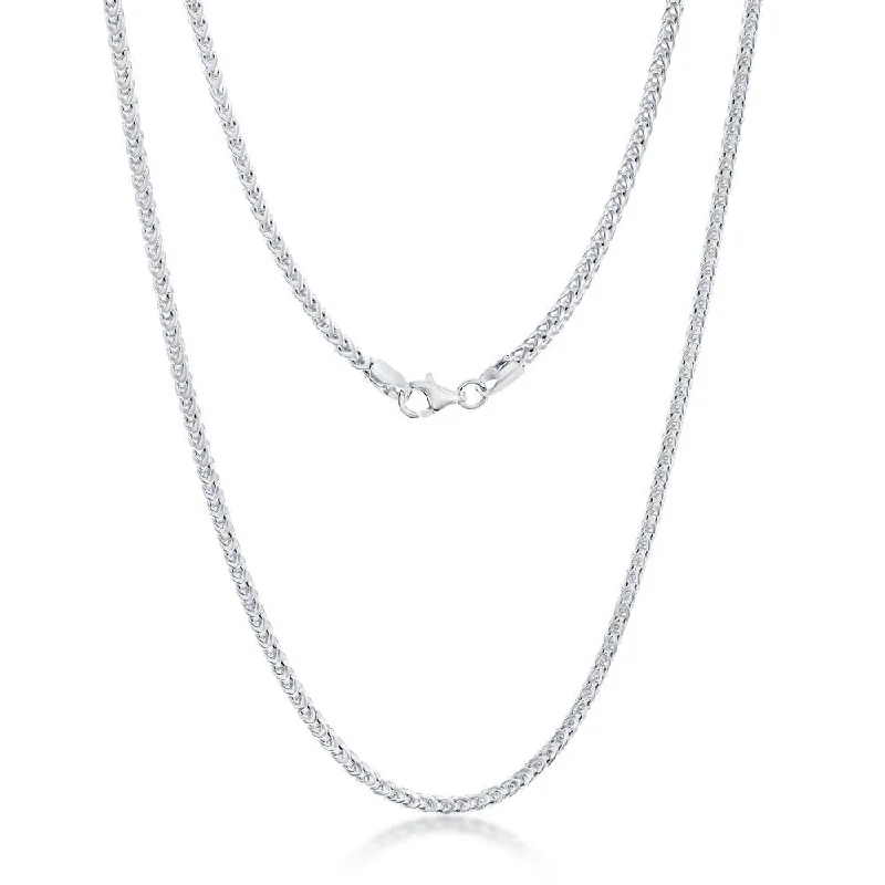 Get Your Favorite Jewelry At The Best Price Diamond cut Franco Chain 2.5mm Sterling Silver 8" Bracelet