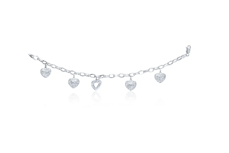 Exclusive Jewelry Bundles At Discounted Rates Diana M. 1.50 Carat Pave Heart Charm Bracelet Exclusive Jewelry Bundles At Discounted Rates Diana M. 1.50 Carat Pave Heart Charm Bracelet