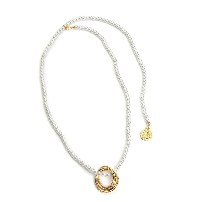 Elevate Your Outfit With Discounted Statement Jewelry Gold Plated Pearl Beaded Necklace