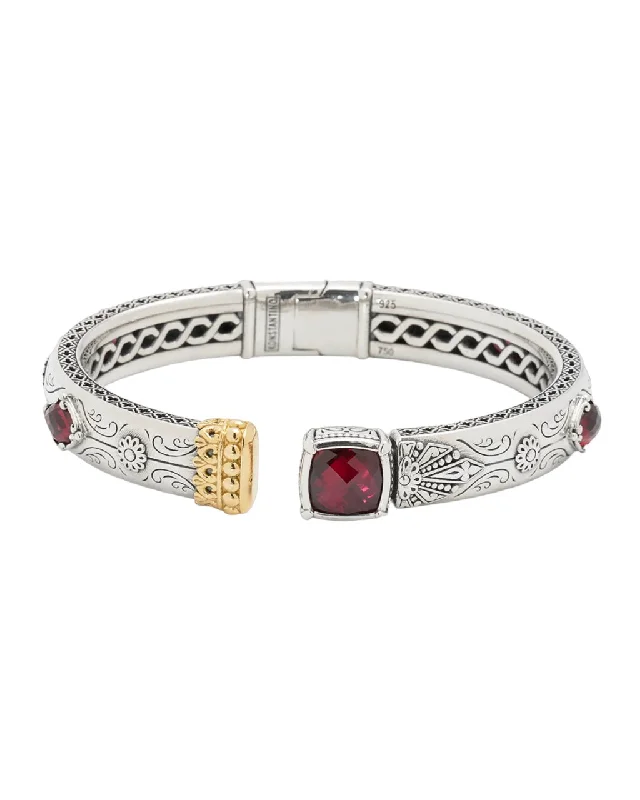 Stunning Jewelry Pieces At The Lowest Prices Ever Konstantino Anthos Sterling Silver 18k Yellow Gold Corundum Bracelet BMK4467-545