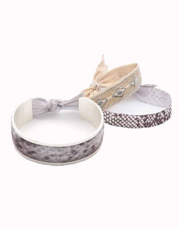Bold And Beautiful Jewelry Now At Irresistible Prices Matte Silver Narrow Hair Tie Bracelet