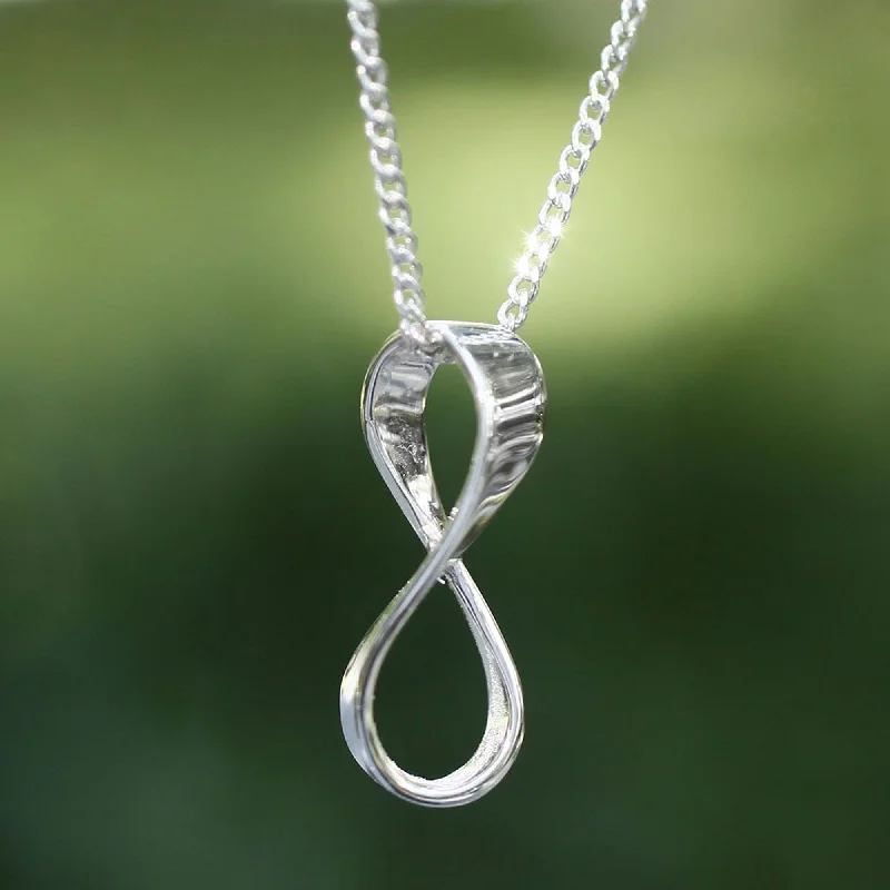 Get Ready To Sparkle – Special Jewelry Discounts Maya Infinity Sterling Silver Pendant Necklace