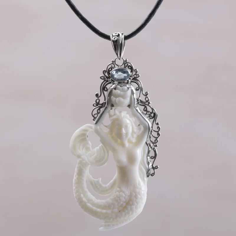 Luxury Jewelry At Budget-Friendly Prices – Grab Yours Now Mermaid Fantasy Leather Pendant Necklace