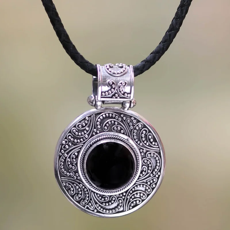 Sparkle For Less – Shop Jewelry Deals Now Midnight Beauty Leather Pendant Necklace