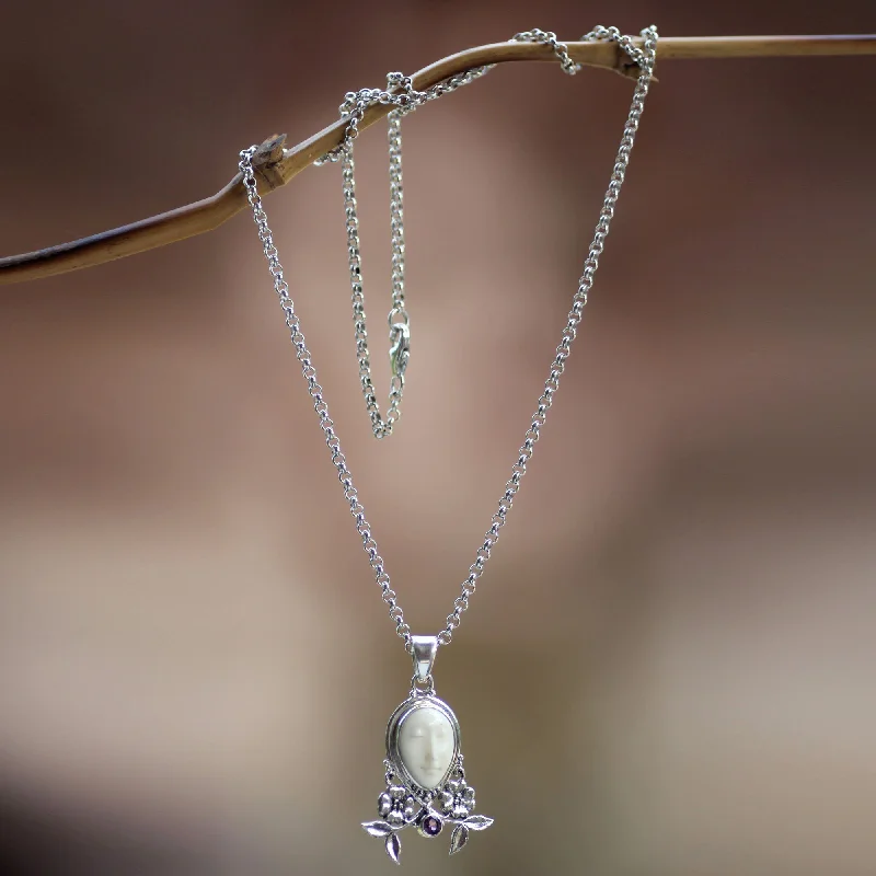 Shop Handcrafted Jewelry At Special Promotional Rates Mother Earth Sleeps Silver & Bone Necklace