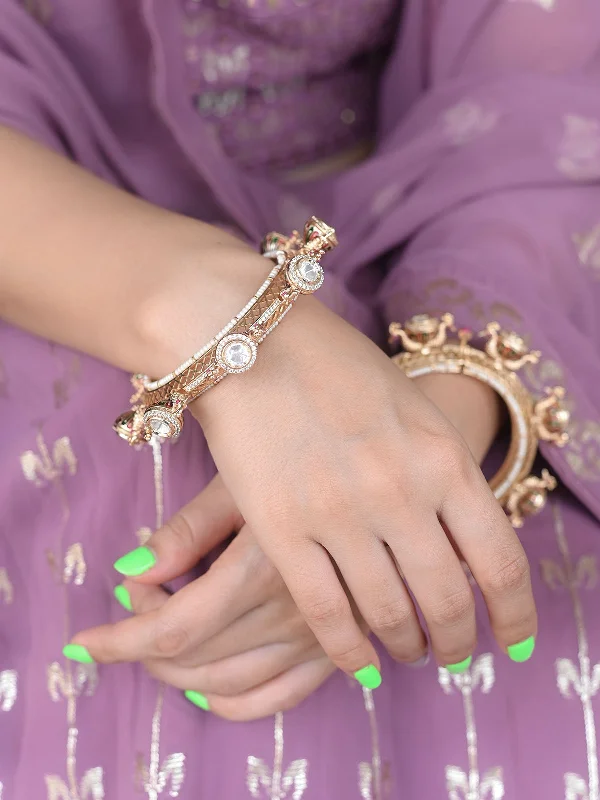 Exclusive Jewelry Offers – Shine For Less Odette Gold Gold Plated American Diamond Bangles For Women