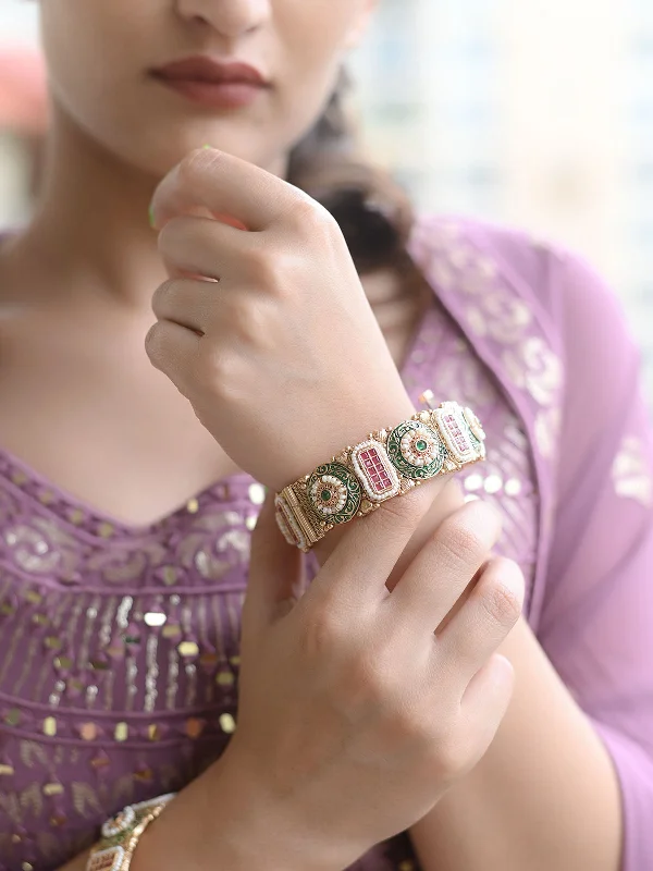 Exclusive Jewelry Discounts – Shop Now For Savings Odette Multicolor Embellished Bangles For Women-Set Of 2