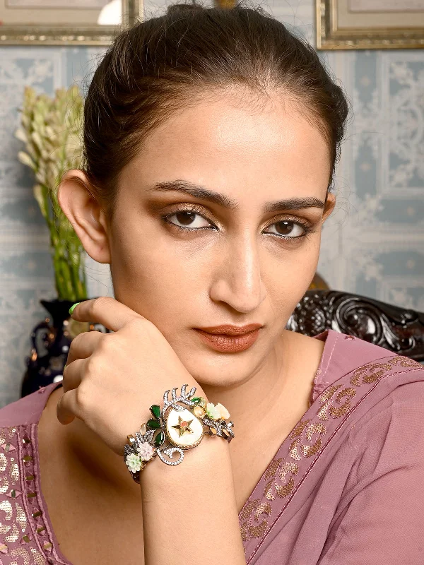 Huge Savings On Timeless Jewelry Collections Odette Multicolor Silver Plated Artificial stone Bracelets For Women