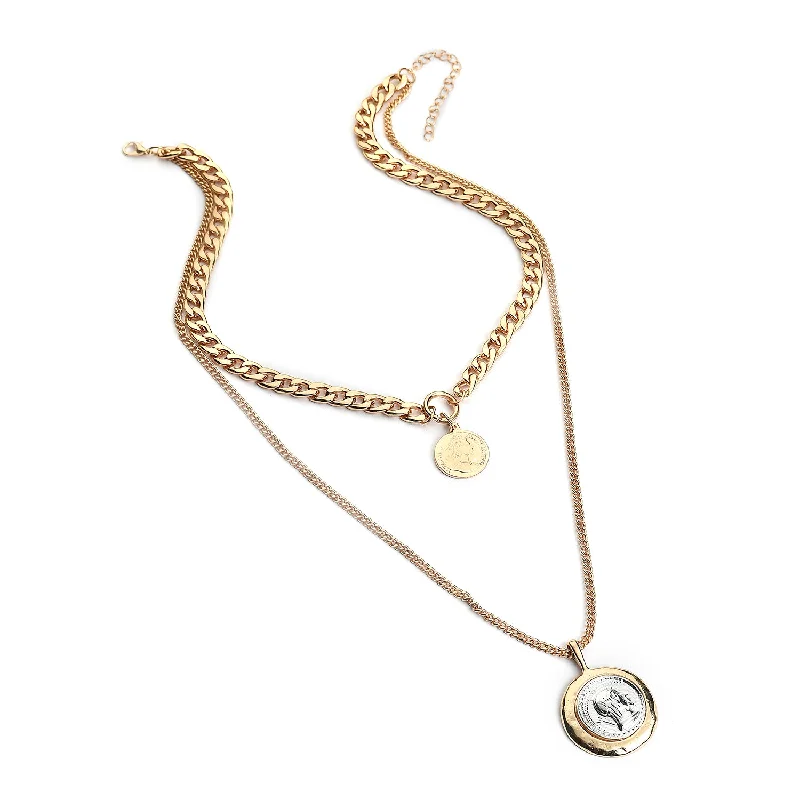 Classic And Modern Jewelry Styles On Sale Pack Of 2 Gold Plated Designer Pendant