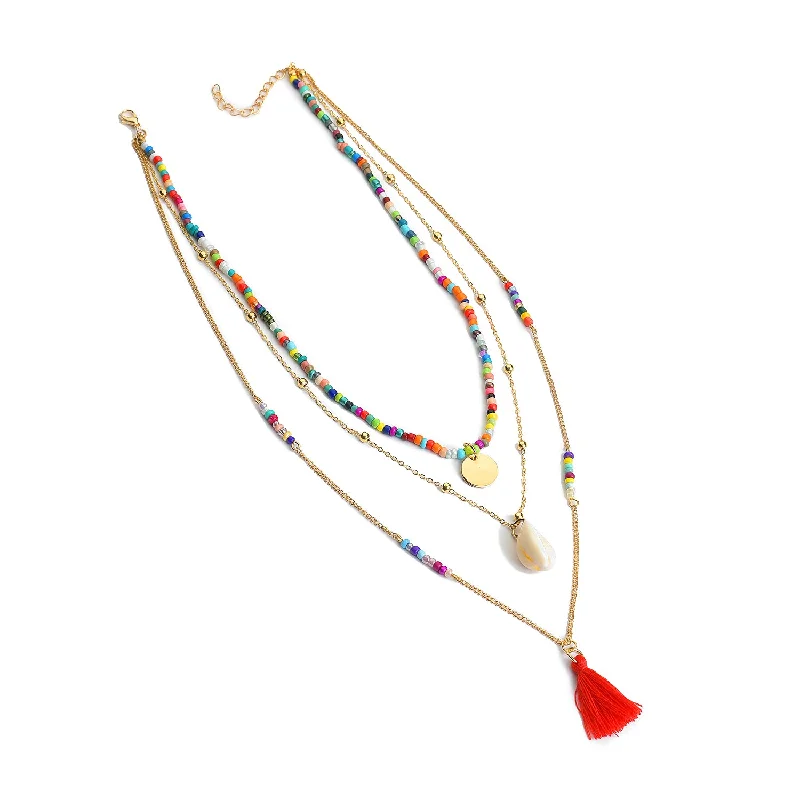 Dainty And Elegant Jewelry Now At Reduced Prices Pack Of 3 Gold Plated Beaded Necklace