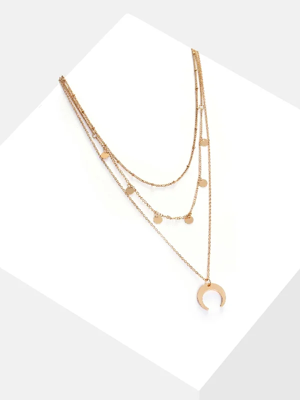 Fashion-Forward Jewelry At Exclusive Discounts Pack Of 3 Gold Plated Designer Pendant