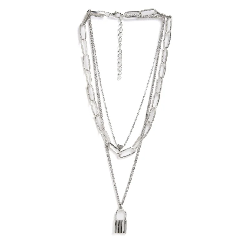 The Ultimate Jewelry Sale – Shop Premium Styles Pack Of 3 Silver Plated Trendy Zirconia Chain
