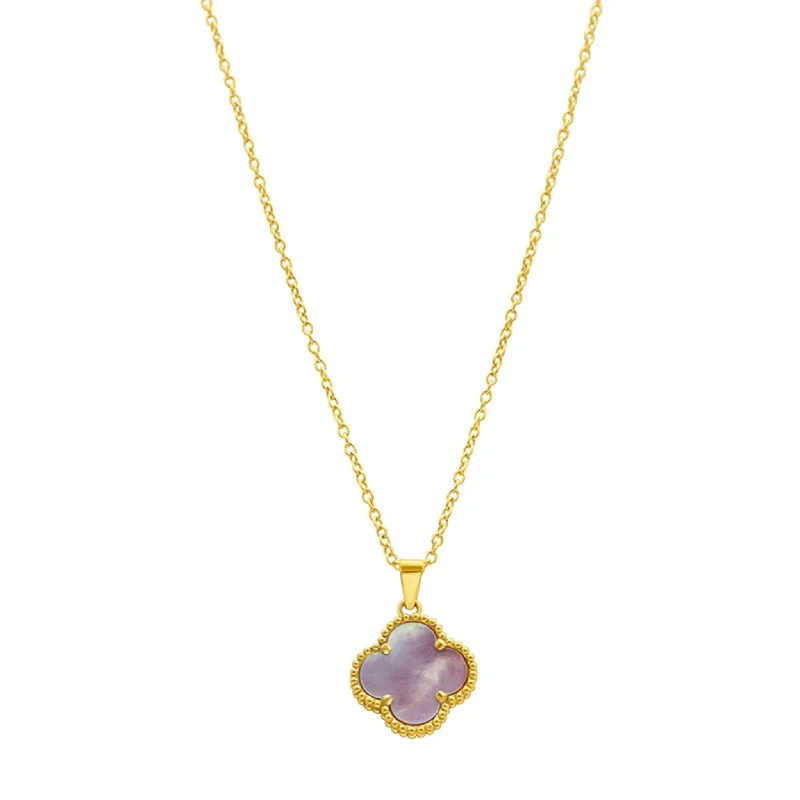 Dainty And Elegant Jewelry Now At Reduced Prices Adornia Pink Quatrefoil Necklace gold