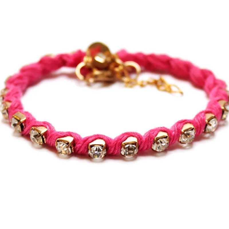 Handmade Pearl Jewelry For Timeless Elegance Pink Rhinestone Bracelet