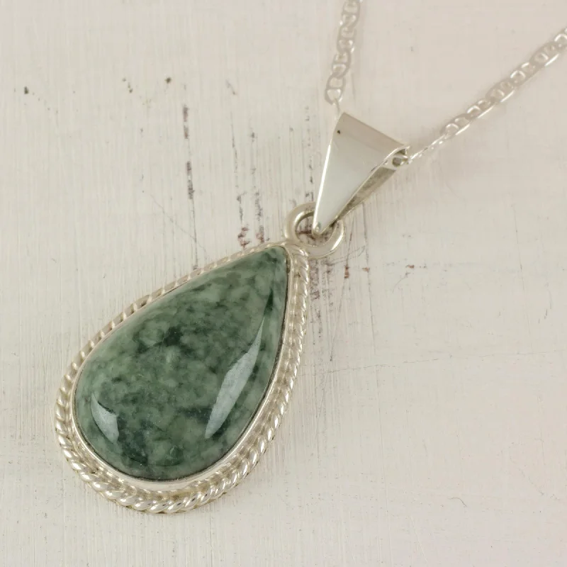 Elegant Jewelry Styles At Budget-Friendly Prices Quetzal Jade & Sterling Silver Pendant Necklace