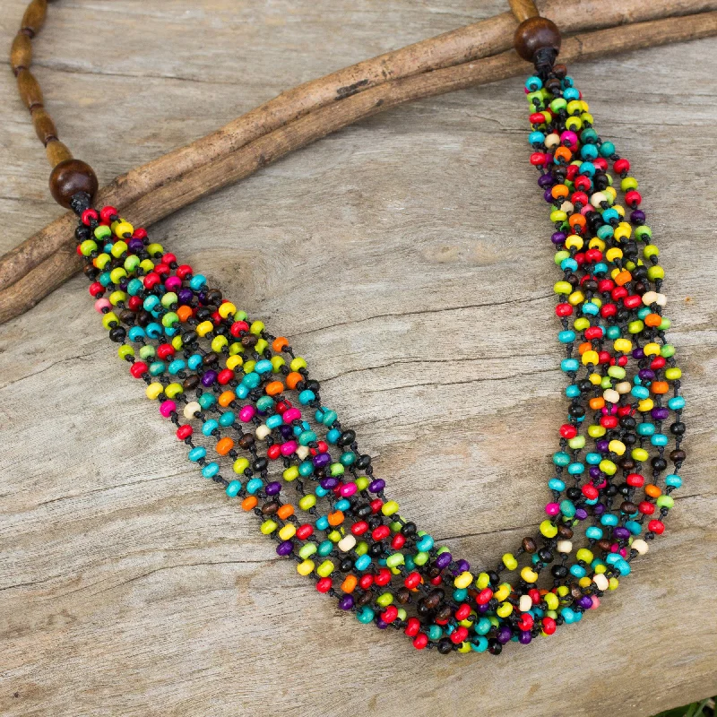 Exclusive Jewelry Markdowns – Limited-Time Offer Rainbow Littleleaf Boxwood Beaded Necklace