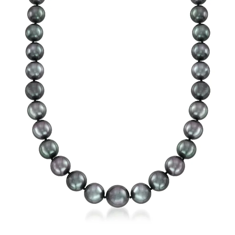 Exclusive Online Jewelry Sale – Don't Wait Ross-Simons 10-13mm Black Cultured Tahitian Pearl Necklace With 14kt White Gold Exclusive Online Jewelry Sale – Don't Wait Ross-Simons 10-13mm Black Cultured Tahitian Pearl Necklace With 14kt White Gold