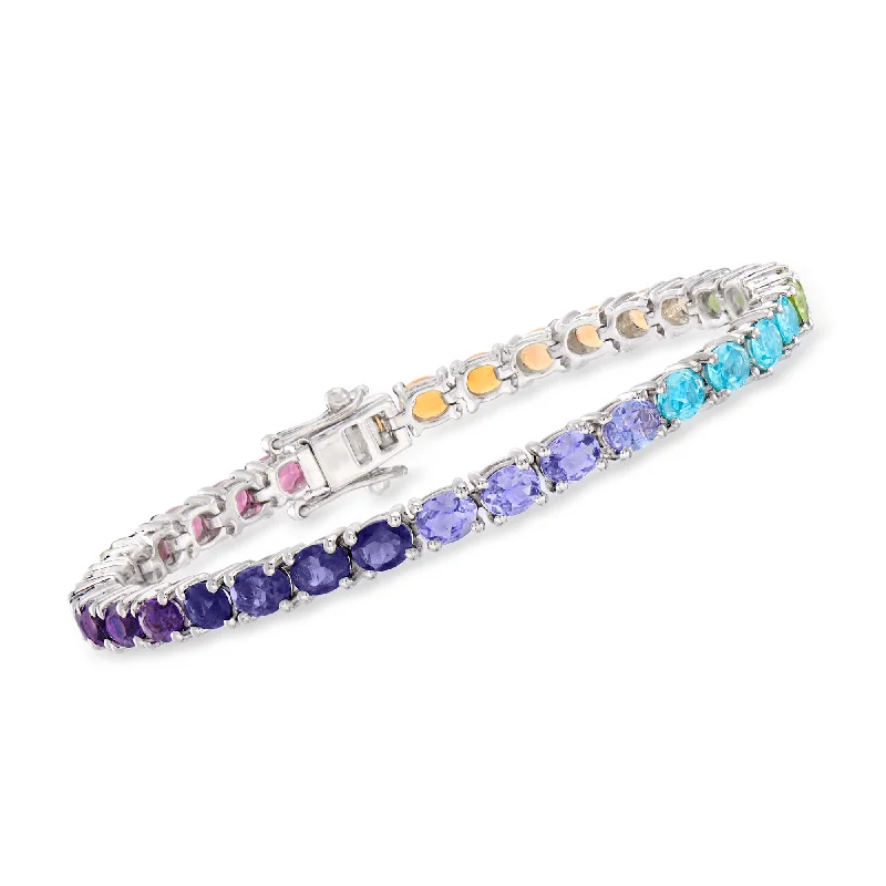 Affordable Elegance – Special Jewelry Sale Now Live Ross-Simons 10.50 ct. t.w. Multi-Stone and Fire Opal Tennis Bracelet in Sterling Silver