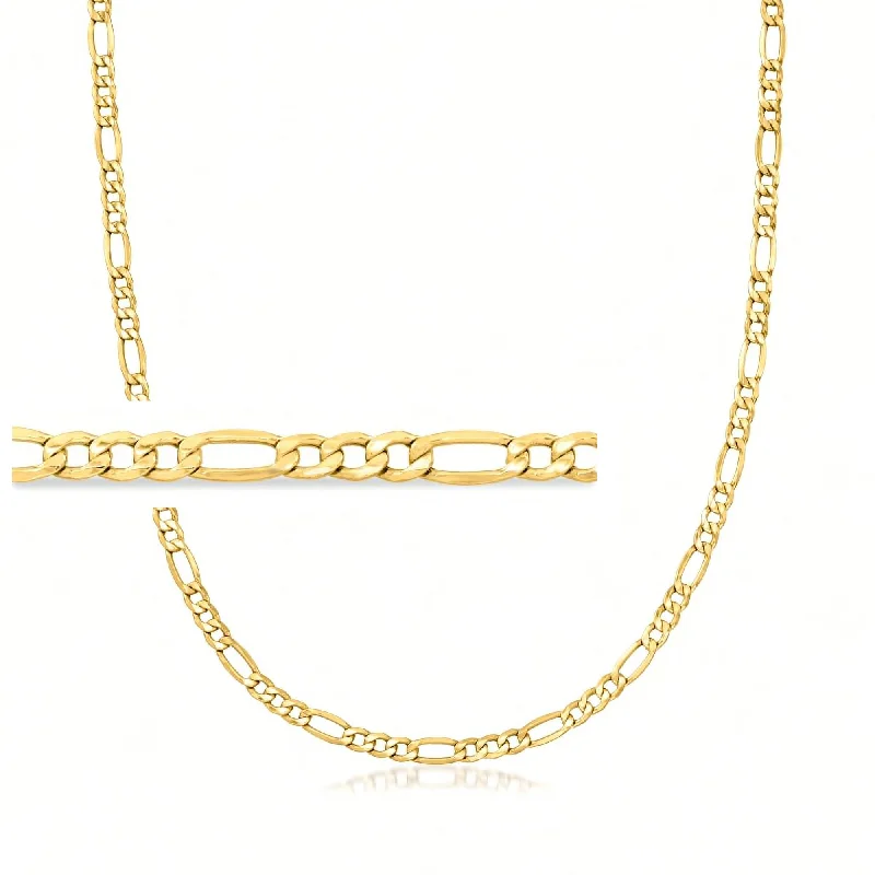 Make Your Outfit Shine With Discounted Jewelry Ross-Simons 14kt Yellow Gold 4.2mm Figaro-Link Chain Necklace