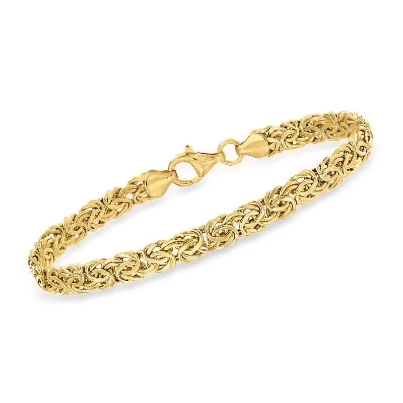 Trending Jewelry Styles Now At Limited-Time Discounts Ross-Simons 14kt Yellow Gold Byzantine Bracelet