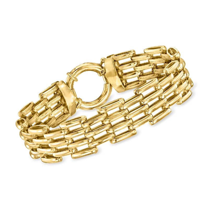 Limited-Time Jewelry Sale – Don't Miss These Deals Ross-Simons 14kt Yellow Gold Panther-Link Bracelet