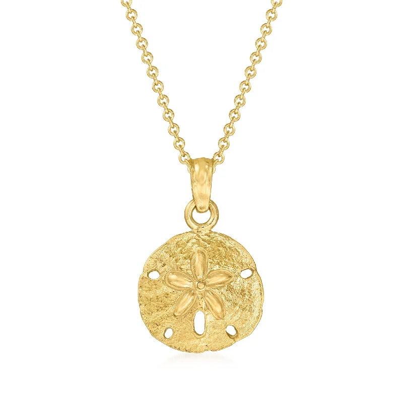Must-Have Jewelry Pieces At Reduced Prices Ross-Simons 14kt Yellow Gold Sand Dollar Pendant Necklace