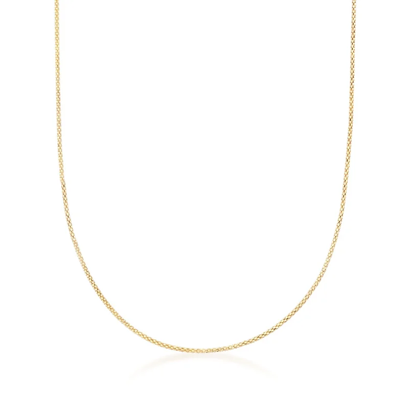 Shop Signature Jewelry Styles At Exclusive Prices Ross-Simons 1mm 14kt Yellow Gold Adjustable Popcorn Chain Necklace Shop Signature Jewelry Styles At Exclusive Prices Ross-Simons 1mm 14kt Yellow Gold Adjustable Popcorn Chain Necklace