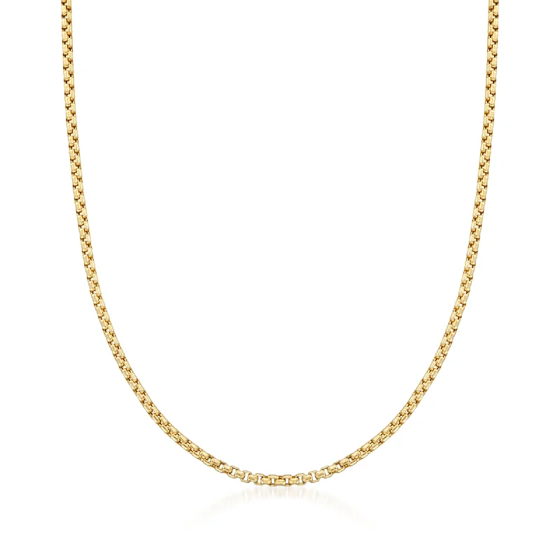 Ross-Simons 2.4mm 14kt Yellow Gold Box Chain Necklace