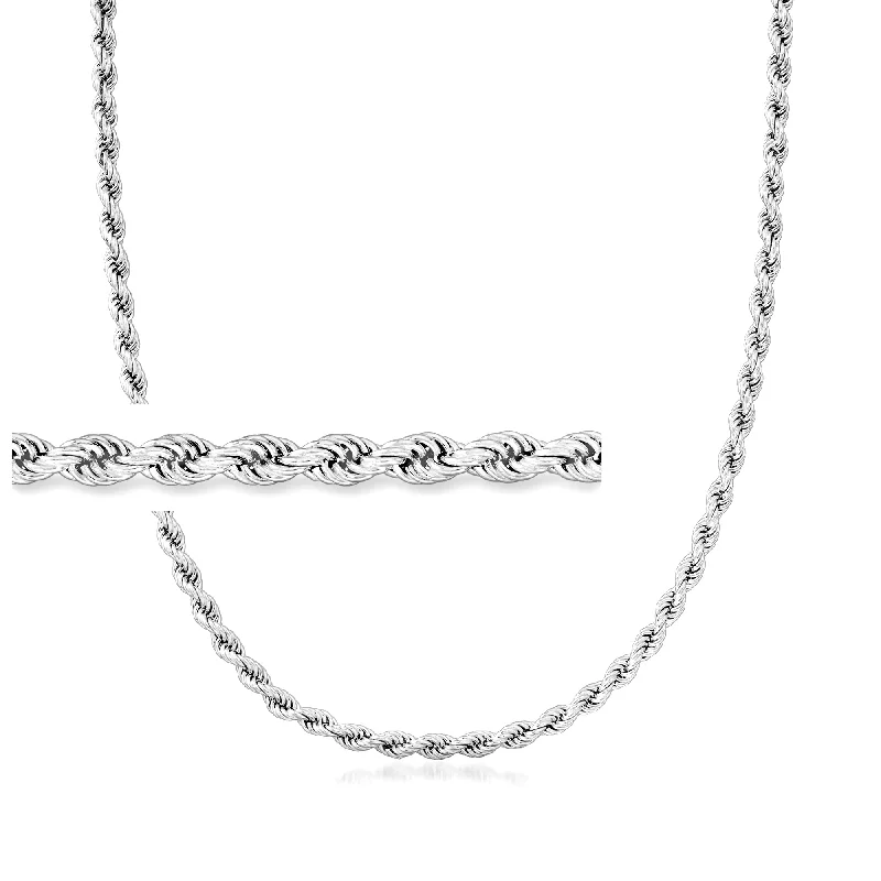 Dazzling Deals On Necklaces, Bracelets, And More Ross-Simons 4mm Sterling Silver Rope Chain Necklace