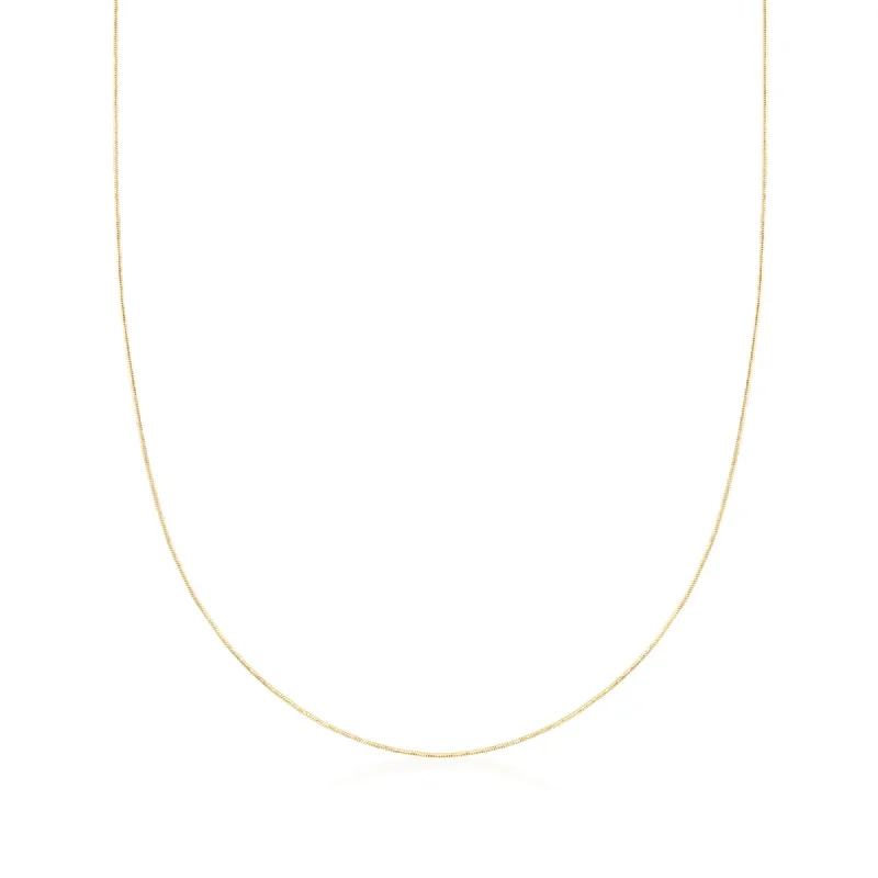 Unbeatable Offers On Luxury And Everyday Jewelry Ross-Simons 0.8mm 14kt Yellow Gold Adjustable Snake Chain Necklace