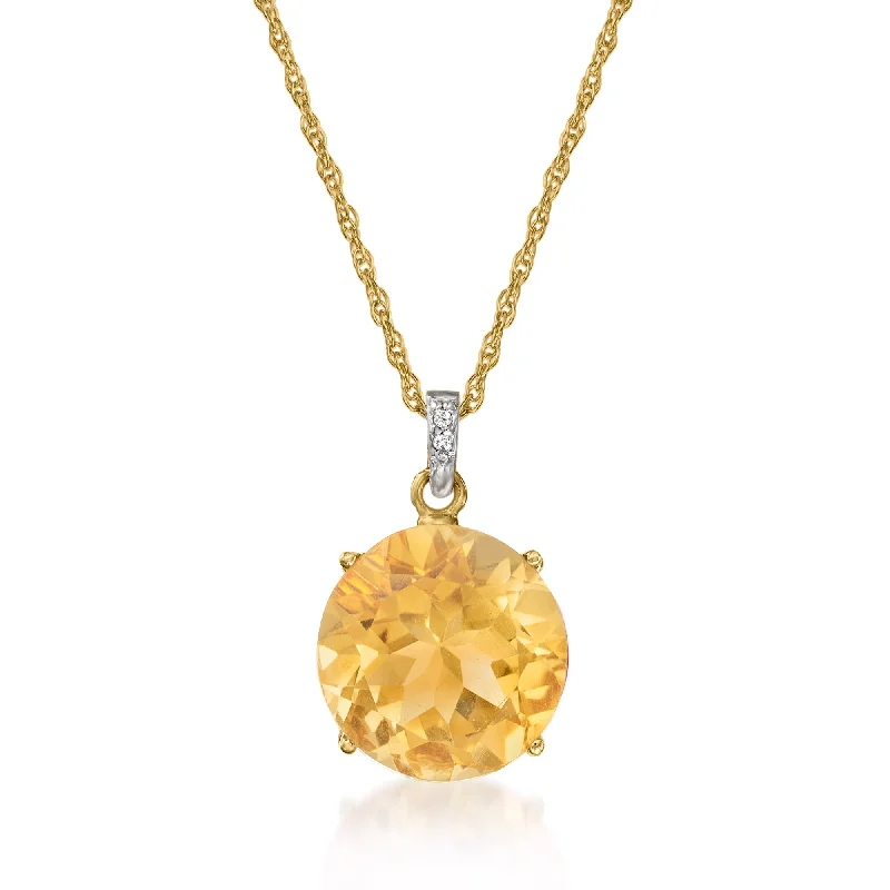 Jewelry Sale – Exclusive Styles At Lower Prices Ross-Simons Citrine Pendant Necklace in 14kt Yellow Gold