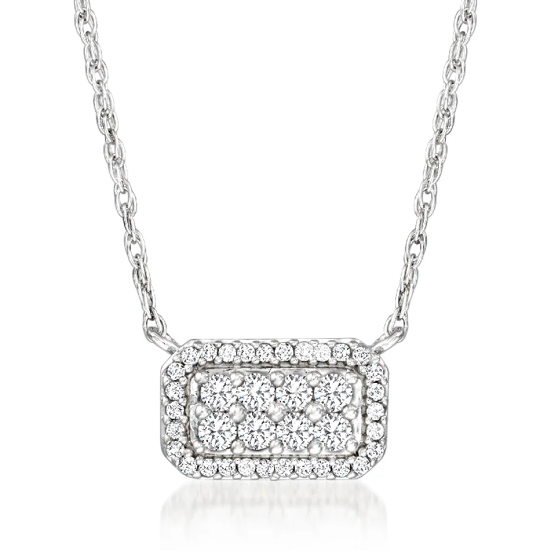 Save On Luxury Jewelry Pieces – Limited-Time Offers Ross-Simons Diamond Cluster Necklace in Sterling Silver