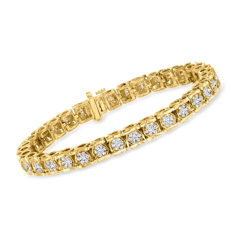 Flash Deals On Fine Jewelry – Shop Before It's Gone Ross-Simons Diamond Tennis Bracelet in 18kt Gold Over Sterling