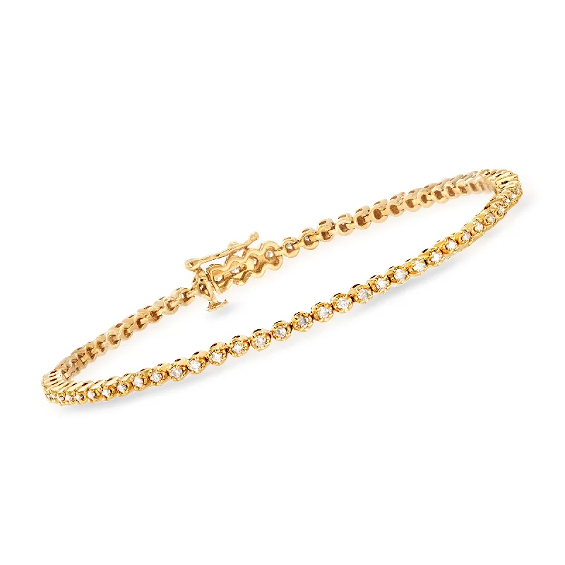 Bestselling Jewelry At Special Promotional Rates Ross-Simons Diamond Tennis Bracelet in 18kt Gold Over Sterling