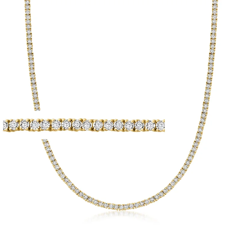 Must-Have Jewelry Pieces At Reduced Prices Ross-Simons Diamond Tennis Necklace in 18kt Gold Over Sterling Must-Have Jewelry Pieces At Reduced Prices Ross-Simons Diamond Tennis Necklace in 18kt Gold Over Sterling