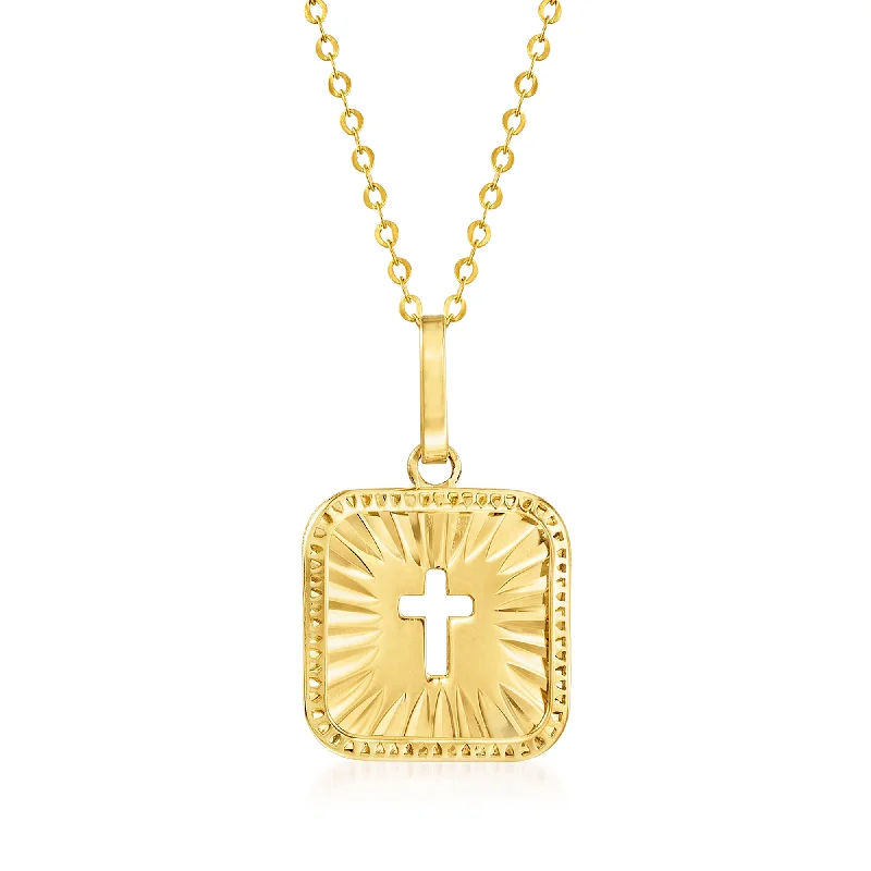 Affordable Elegance – Special Jewelry Sale Now Live Ross-Simons Italian 18kt Yellow Gold Cross Tag Pendant Necklace Affordable Elegance – Special Jewelry Sale Now Live Ross-Simons Italian 18kt Yellow Gold Cross Tag Pendant Necklace