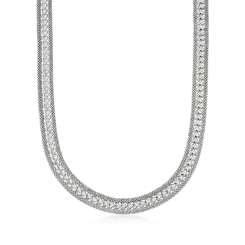 Don't Miss Out On Jaw-Dropping Jewelry Discounts Ross-Simons Italian Sterling Silver Heart Necklace