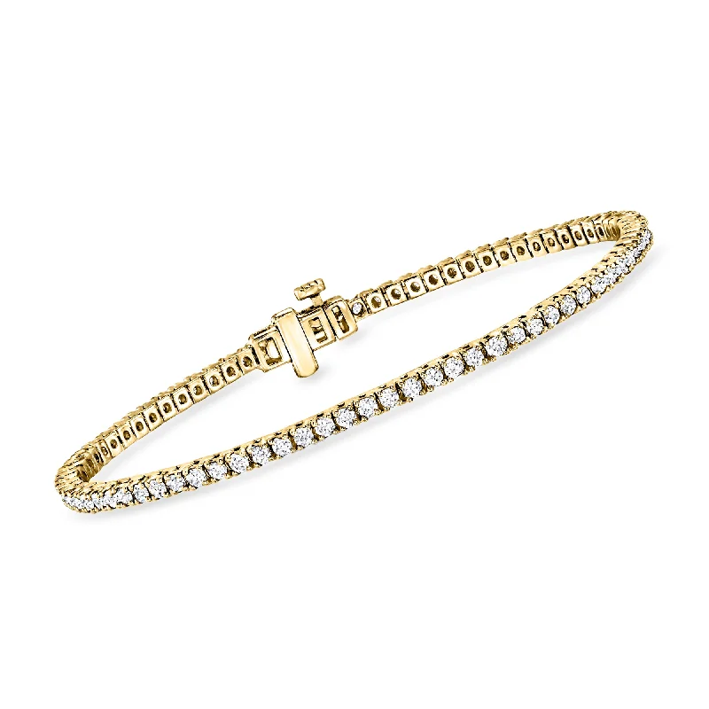 Seasonal Jewelry Deals – Elevate Your Style Ross-Simons Lab-Grown Diamond Tennis Bracelet in 18kt Gold Over Sterling