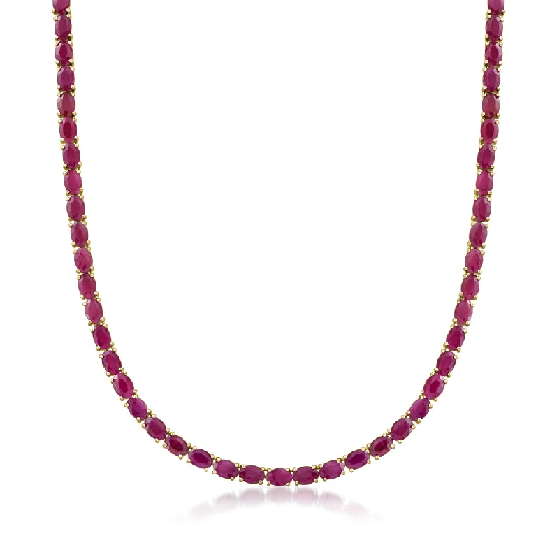 Exclusive Savings On Timeless Jewelry Pieces Ross-Simons Ruby Necklace in 18kt Gold Over Sterling