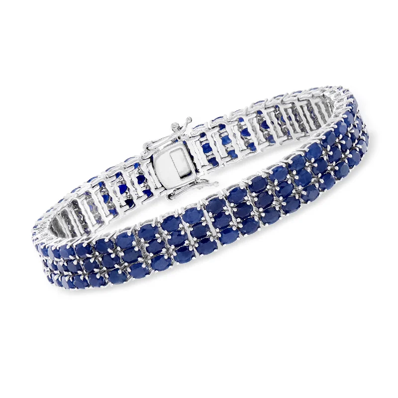 Exclusive Gemstone Jewelry At Special Prices Ross-Simons Sapphire Tennis Bracelet in Sterling Silver