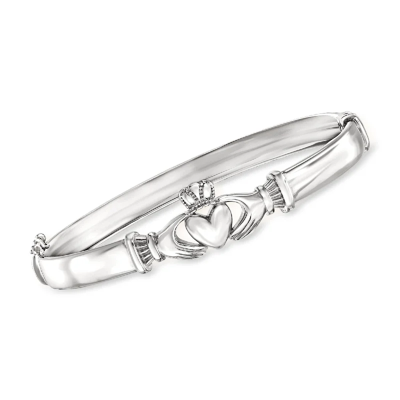 Ross-Simons Sterling Silver Claddagh Bangle Bracelet