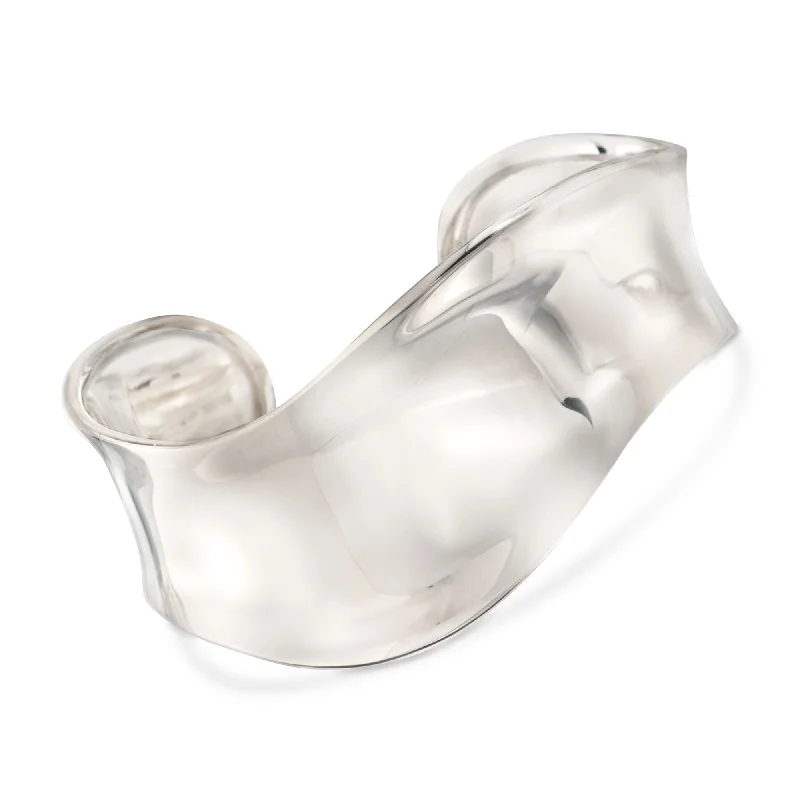 Best-Selling Jewelry Now Available At Special Deals Ross-Simons Sterling Silver Free-Form Wave Cuff Bracelet