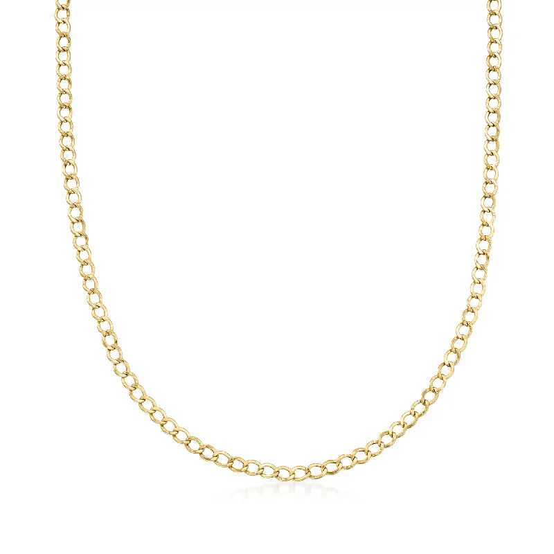 Your Dream Jewelry At Dream Prices RS Pure by Ross-Simons Italian 3mm 14kt Yellow Gold Curb-Link Necklace