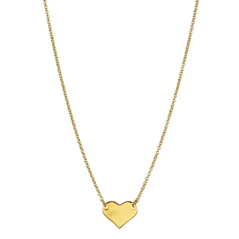 Adornia Heart Pendant Necklace   gold