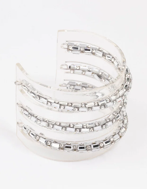 Get The Best Deals On Timeless Jewelry Pieces Triple Diamante Row Wrist Cuff