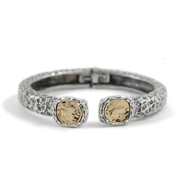 Discounted Jewelry For A Glamorous Look Vintage Silver Tuscany Double Coin Bangle In Silver/gold