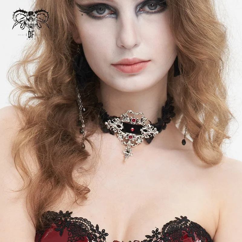Final Call – Shop Exquisite Jewelry Before It's Gone Women's Gothic Beaded Lace Hem Necklace