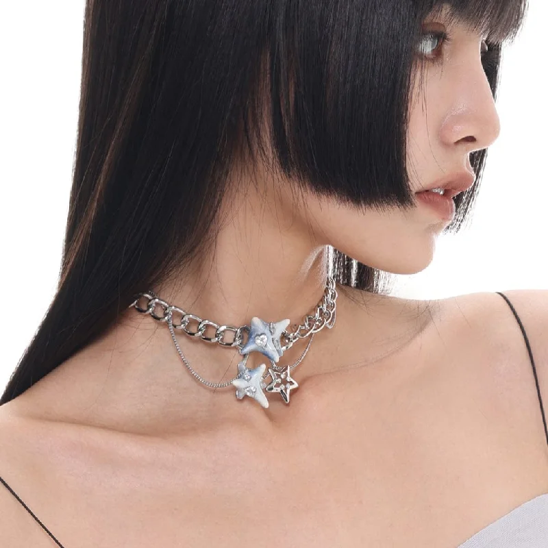 Big Discounts On Elegant Jewelry Collections Women's Grunge Starfish Necklace